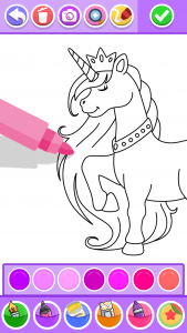 اسکرین شات 2 برنامه Unicorn Coloring Pages
