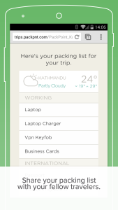 اسکرین شات 6 برنامه PackPoint travel packing list