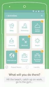 اسکرین شات 2 برنامه PackPoint travel packing list
