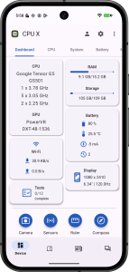 اسکرین شات 1 برنامه CPU X - Device & System info