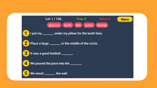 اسکرین شات 2 برنامه English Word Fill