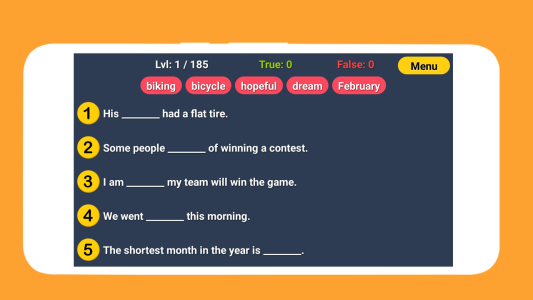 اسکرین شات 3 برنامه English Word Fill