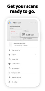 اسکرین شات 4 برنامه Adobe Scan AI PDF Scanner, OCR