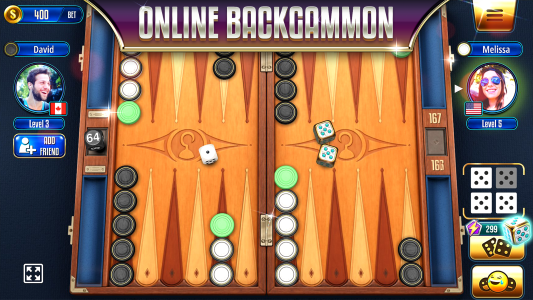 اسکرین شات 1 بازی Backgammon Legends Online