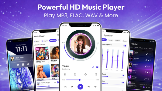 اسکرین شات 1 برنامه Music Player - MP3 Player