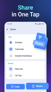 اسکرین شات 6 برنامه Voice to Text: AI Transcribe