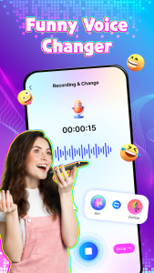 اسکرین شات 3 برنامه Voice changer - Funny AI Voice