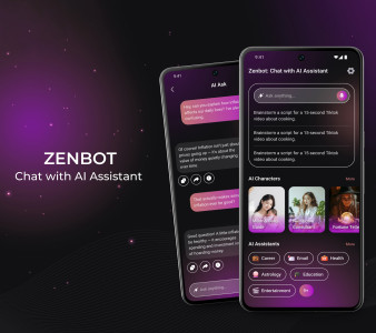 اسکرین شات 1 برنامه Zenbot: Chat with AI Assistant