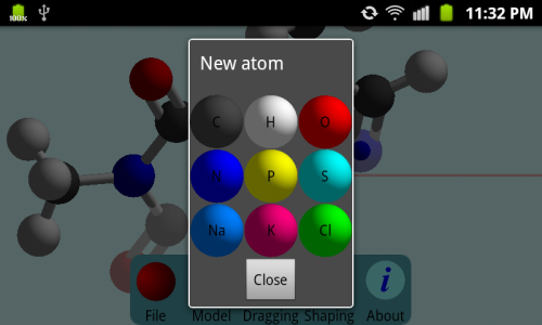 اسکرین شات 2 برنامه Molecular Constructor