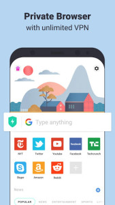 اسکرین شات 1 برنامه Aloha Browser Turbo - private browser + free VPN