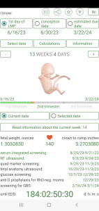 اسکرین شات 2 برنامه Pregnancy Calculator+Calendar