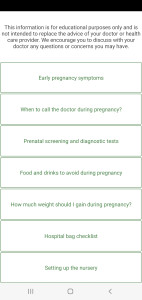 اسکرین شات 7 برنامه Pregnancy Calculator+Calendar