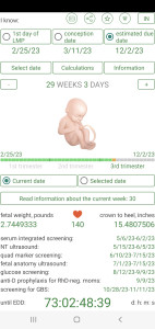 اسکرین شات 3 برنامه Pregnancy Calculator+Calendar
