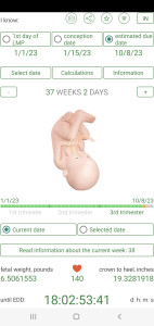 اسکرین شات 5 برنامه Pregnancy Calculator+Calendar