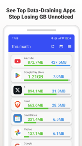 اسکرین شات 2 برنامه Data Usage Monitor