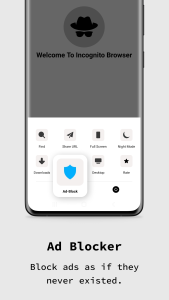 اسکرین شات 2 برنامه Incognito Browser - Go Private