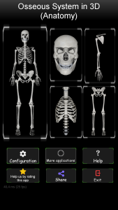 اسکرین شات 1 برنامه Osseous System in 3D (Anatomy)