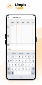 اسکرین شات 2 برنامه Time Table Notes & Table Maker