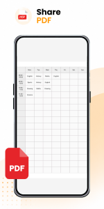اسکرین شات 3 برنامه Time Table Notes & Table Maker
