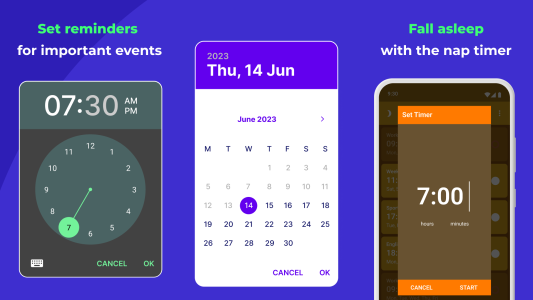 اسکرین شات 2 برنامه Digital Alarm Clock
