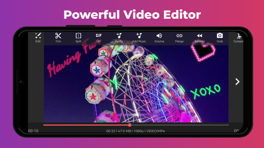 اسکرین شات 1 برنامه Video Editor & Maker AndroVid