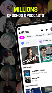 اسکرین شات 1 برنامه Anghami: Play music & Podcasts