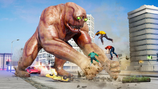 اسکرین شات 4 برنامه Angry Monster City Attack Game