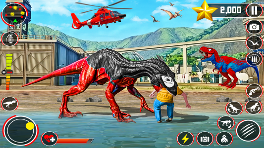 اسکرین شات 3 بازی Angry Dinosaur City Attack