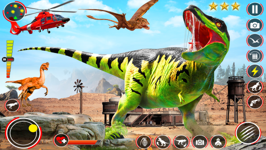 اسکرین شات 1 بازی Angry Dinosaur City Attack