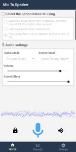 اسکرین شات 2 برنامه Mic To Speaker