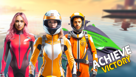 اسکرین شات 1 برنامه Jetski Speed Boat Racing Stunt