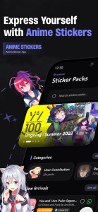اسکرین شات 1 برنامه +999K Anime Stickers WASticker