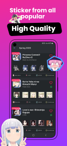 اسکرین شات 7 برنامه +999K Anime Stickers WASticker