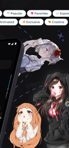 اسکرین شات 2 برنامه +999K Anime Stickers WASticker