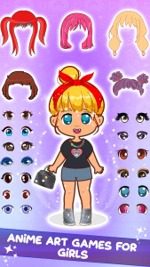 اسکرین شات 5 برنامه Anime Doll Dressup Girls Games