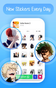 اسکرین شات 2 برنامه Anime Stickers for WhatsApp