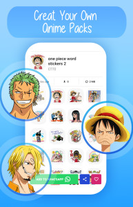 اسکرین شات 3 برنامه Anime Stickers for WhatsApp