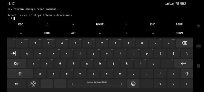 اسکرین شات 1 برنامه Hacker for AnySoftKeyboard