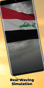 اسکرین شات 4 برنامه Iraq Flag Live Wallpaper