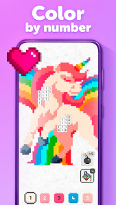 اسکرین شات 1 برنامه UNICORN - Pixel Art Games