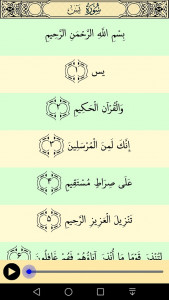 اسکرین شات 2 برنامه سوره یاسین صوتی و متنی