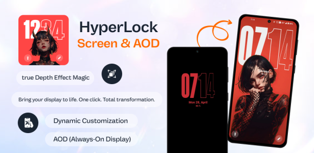 اسکرین شات 1 برنامه HyperLock Screen & AOD