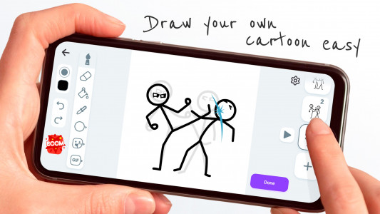 اسکرین شات 1 بازی Stickman: draw animation maker