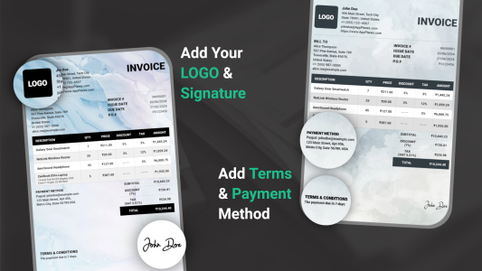اسکرین شات 6 برنامه Invoice Maker: Quick & Easy