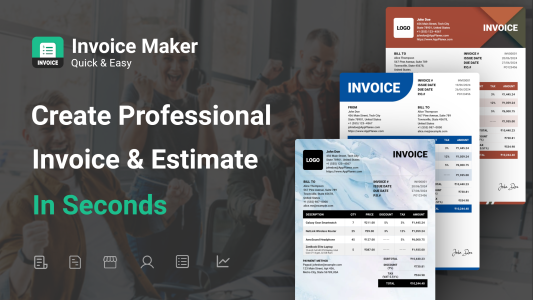 اسکرین شات 1 برنامه Invoice Maker: Quick & Easy
