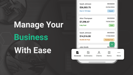 اسکرین شات 3 برنامه Invoice Maker: Quick & Easy