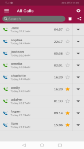 اسکرین شات 1 برنامه call recorder