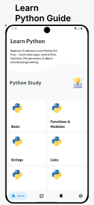 اسکرین شات 1 برنامه Learn Python Tutorials