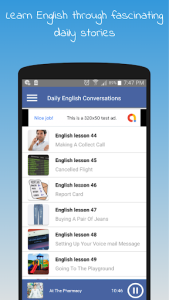 اسکرین شات 4 برنامه Learn english conversation: Spoken english podcast