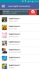 اسکرین شات 2 برنامه Learning English Conversation - English Speaking